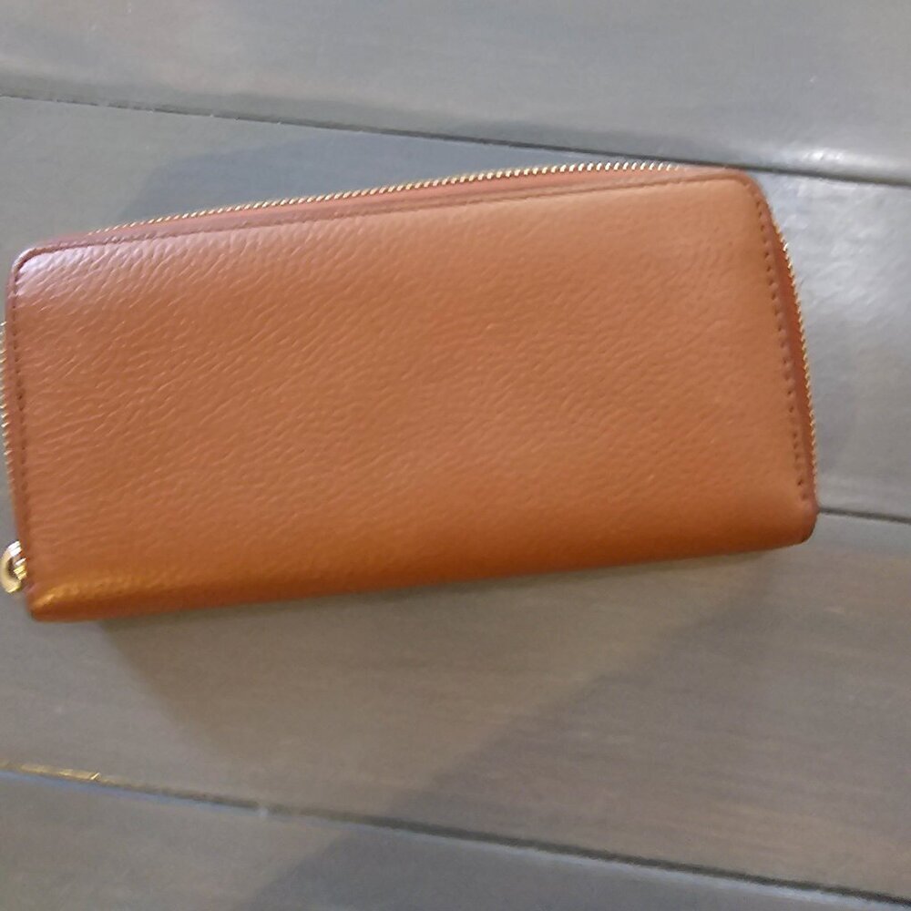 Michael Kors Luggage Brown Jet Set Travel Large Leather Continental Wallet - Picture 7 of 7